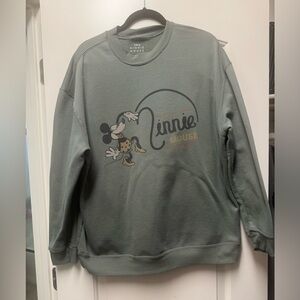 Green Minnie Mouse crew neck sweatshirt from Target. Size 2x.